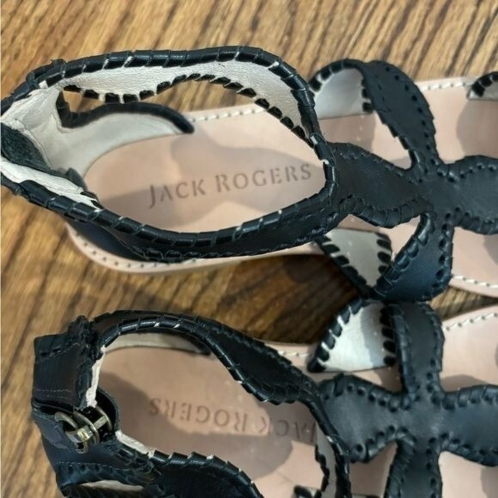 Jack Rogers | Jackie Gladiator Flat Sandals Zip Sz 7.5 - Picture 4 of 6